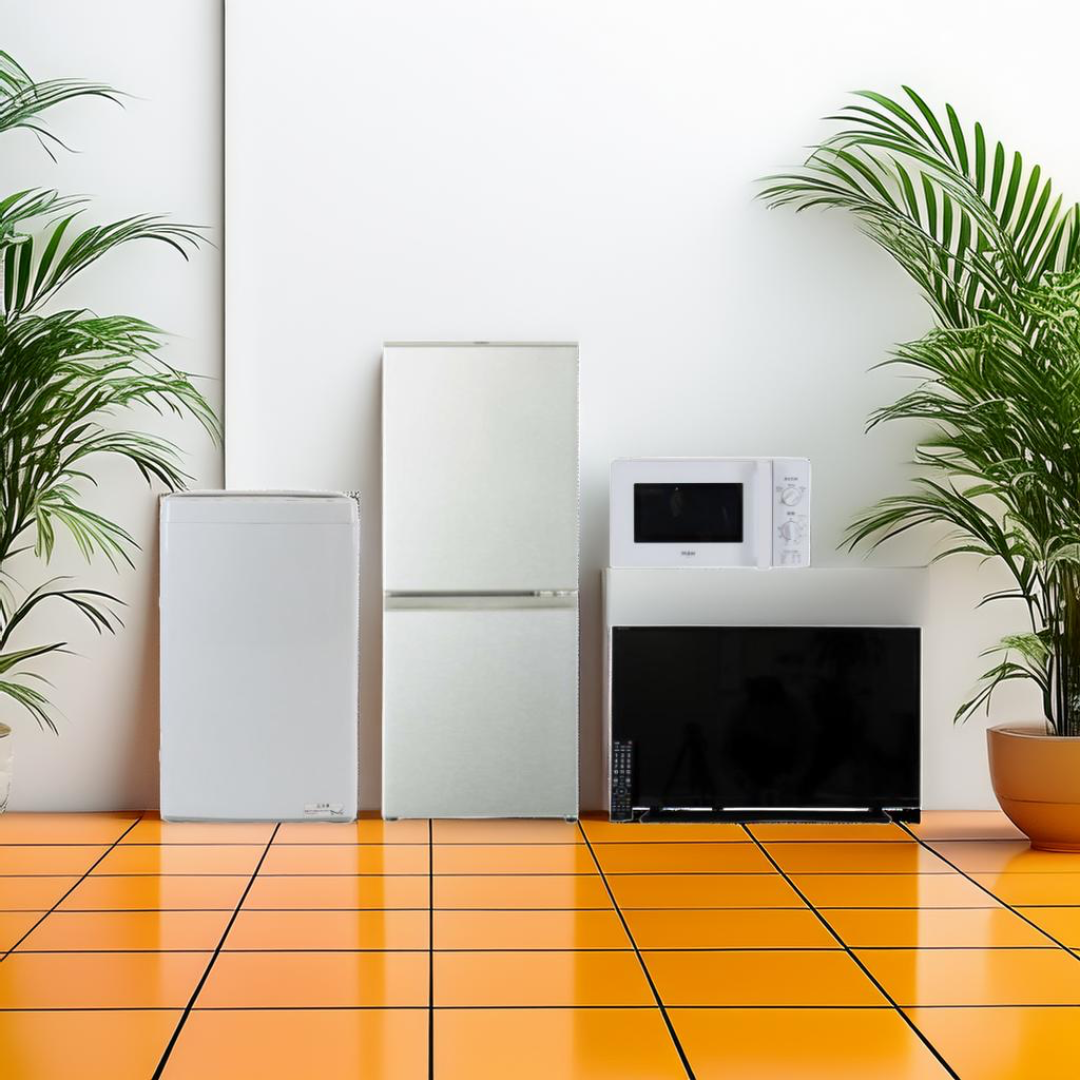 Re.Room家電4点セット(冷蔵庫125~135L ファン式・32インチテレビ) レンタル