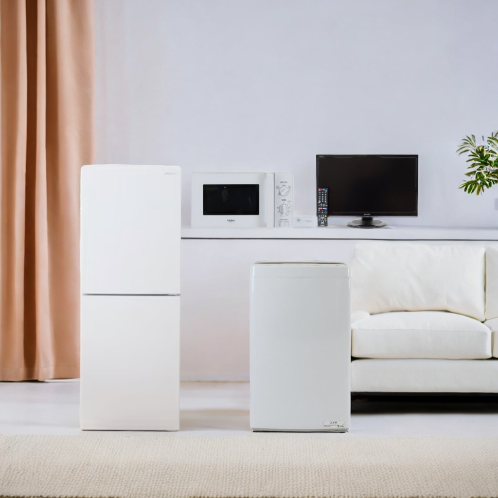 Re.Room家電4点セット(冷蔵庫150~160Lビッグフリーザー) レンタル